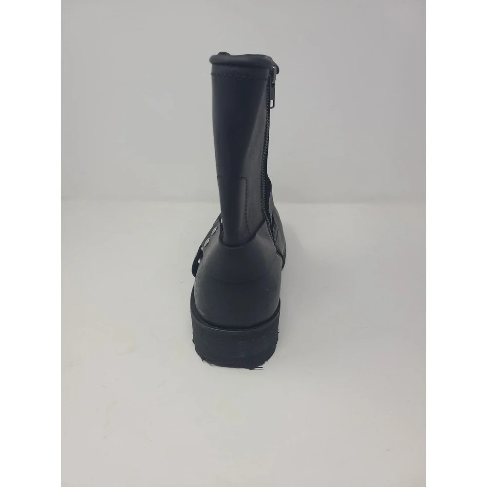 Men's Ride Tec Black Leather Harness Motorcycle Boots Size 11